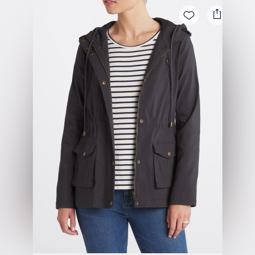Eden Society Holly Contrast Hood Utility Cargo Jacket- Like New